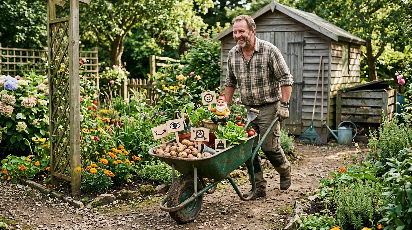Wheelbarrow Puns Captions